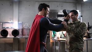 Superman a Lois Holding the Wrench