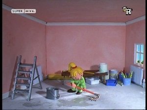 Bořek stavitel Týna tapetuje
