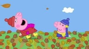 Prasátko Peppa Větrnný podzimní den